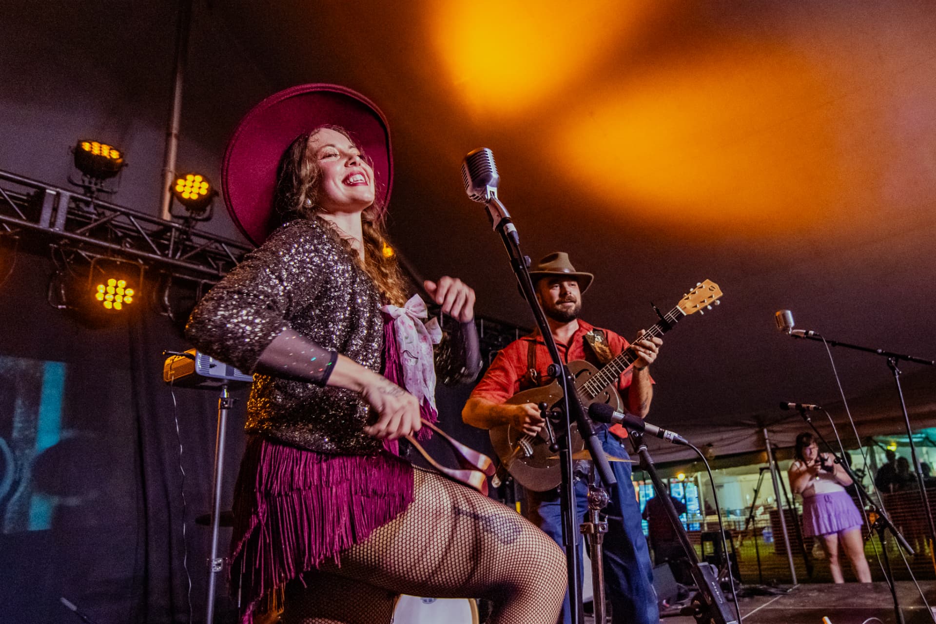 Norah Spades on the spoons — photo by Farrell Tremblay
