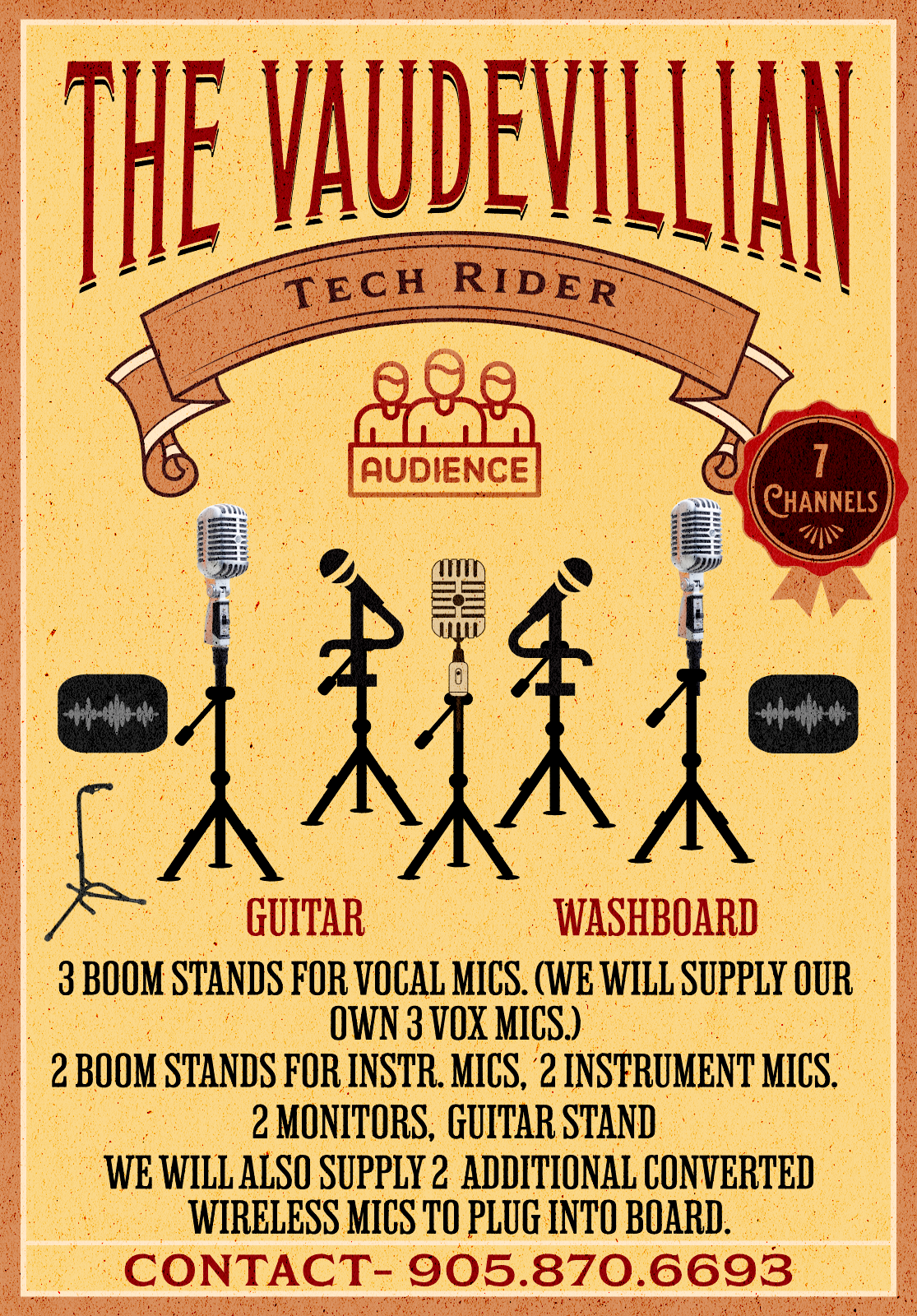 The Vaudevillian seven-channel technical rider